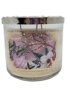 Bath & Body Works Candle 3 Wick SUGARED POMEGRANATE Large 14.5 oz BBW Christmas